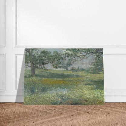Meadows - Childe Hassam Brushed Aluminum Print - 70x100 cm / 28x40 inches | Childe Hassam Aluminum Print | Childe Hassam Prints