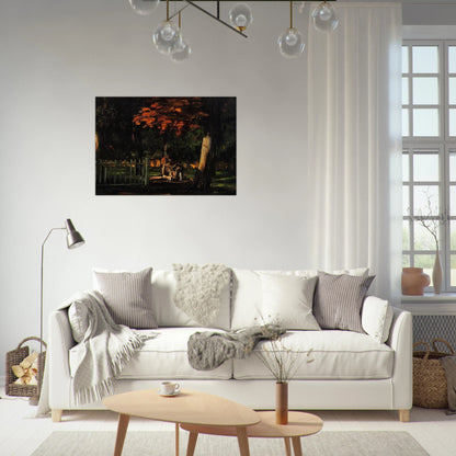 The Lion and the Basin at Jas de Bouffan - Paul Cézanne Brushed Aluminum Print - 70x100 cm / 28x40 inches | Paul Cézanne Aluminum Print | Paul Cézanne Prints