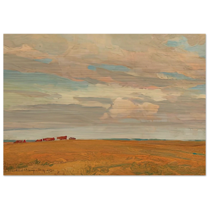 PRAIRIE SAND HILL CAMP MAY 1921 1921 - Maynard Dixon Brushed Aluminum Print - 70x100 cm / 28x40 inches | Maynard Dixon Aluminum Print | Maynard Dixon Prints | Maynard Dixon Paintings