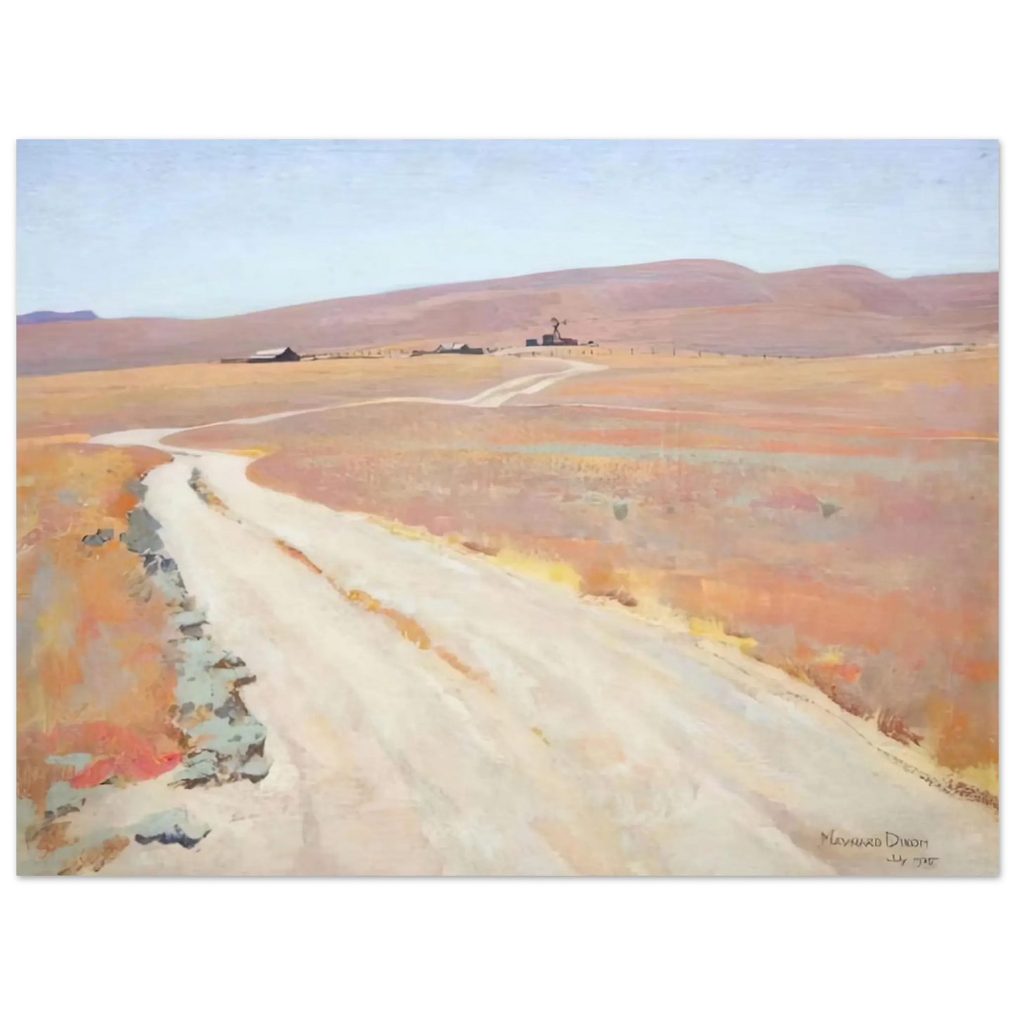Maynard Dixon - ABANDONED RANCH 1935 Wall art - 70x100 cm / 28x40 Inches - Fine Art Poster - -