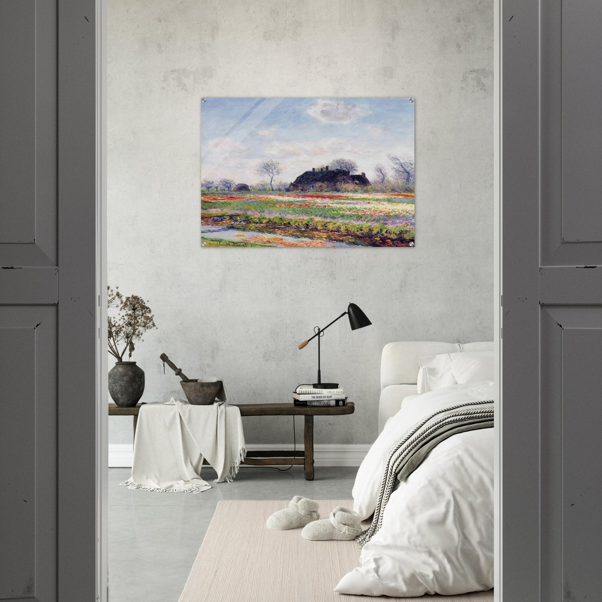 Tulip Fields at Sassenheim, near Leiden - claude monet Acrylic Print - 70x100 cm / 28x40″ inches