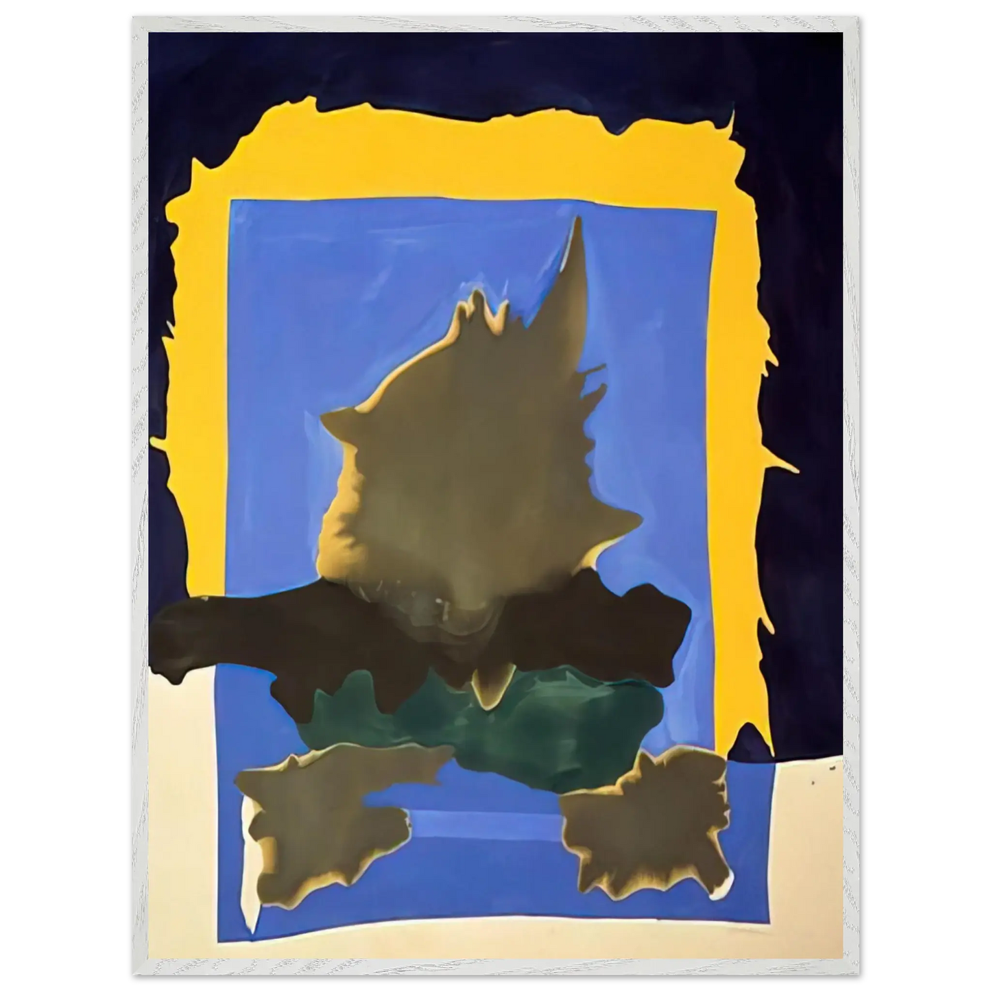 Helen Frankenthaler - Interior Landscape - 1964 Wall art - 50x70 cm / 20x28 Inches - Premium Wooden Framed Poster With Fine Art Paper - Wood frame