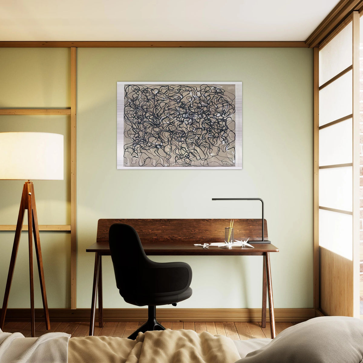 Long Letter 1 - 2009 - Brice Marden Brushed Aluminum Print - 70x100 cm / 28x40 inches | Brice Marden Aluminum Print | Brice Marden Prints