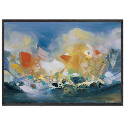 NUEE IMMAT RIELLE 2007 - Chu teh Chun 70x100 cm / 28x40 inches Framed Art Print – Black Wooden Frame