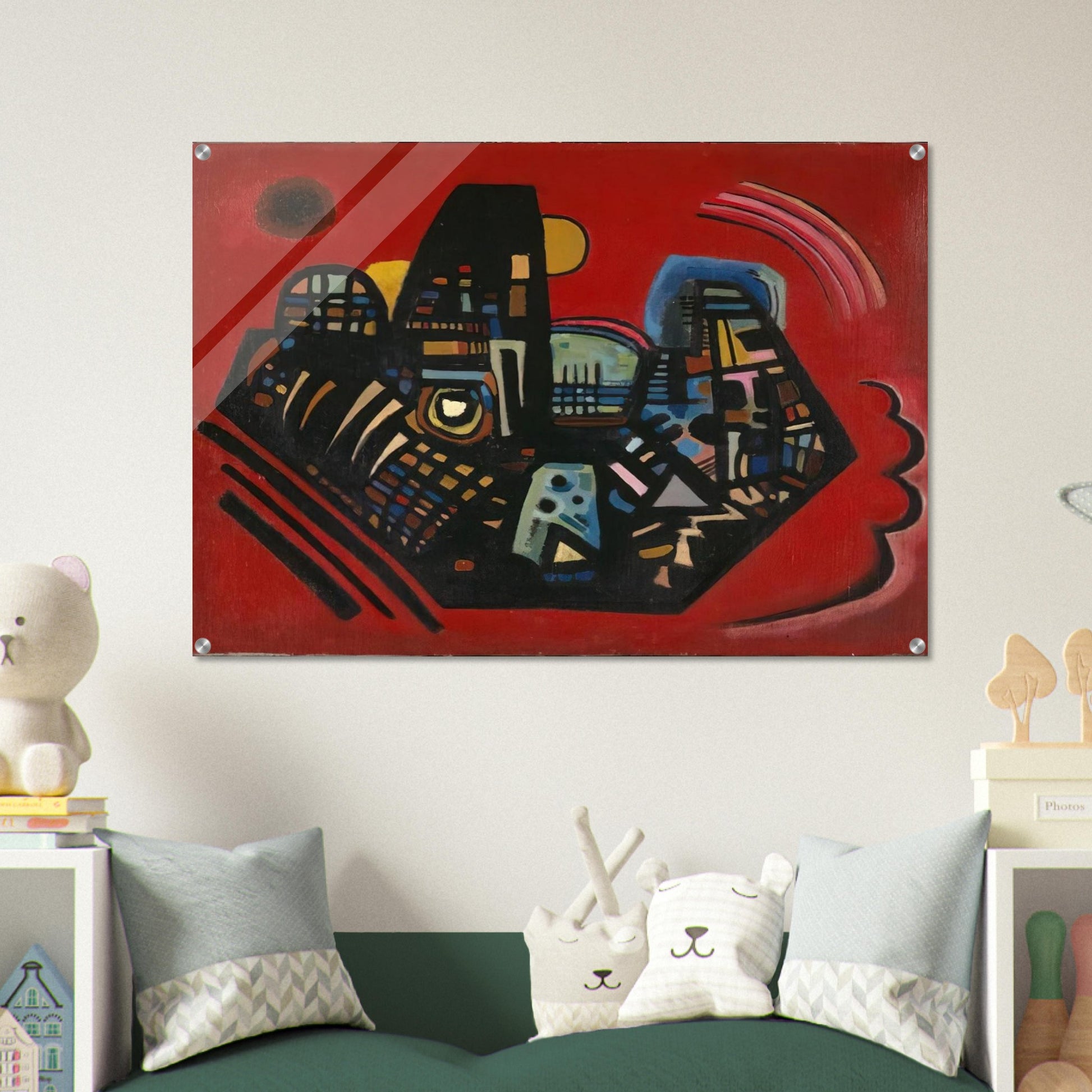 BLACK RED 1928 - Wassily Kandinsky Acrylic Print - 70x100 cm / 28x40″ inches