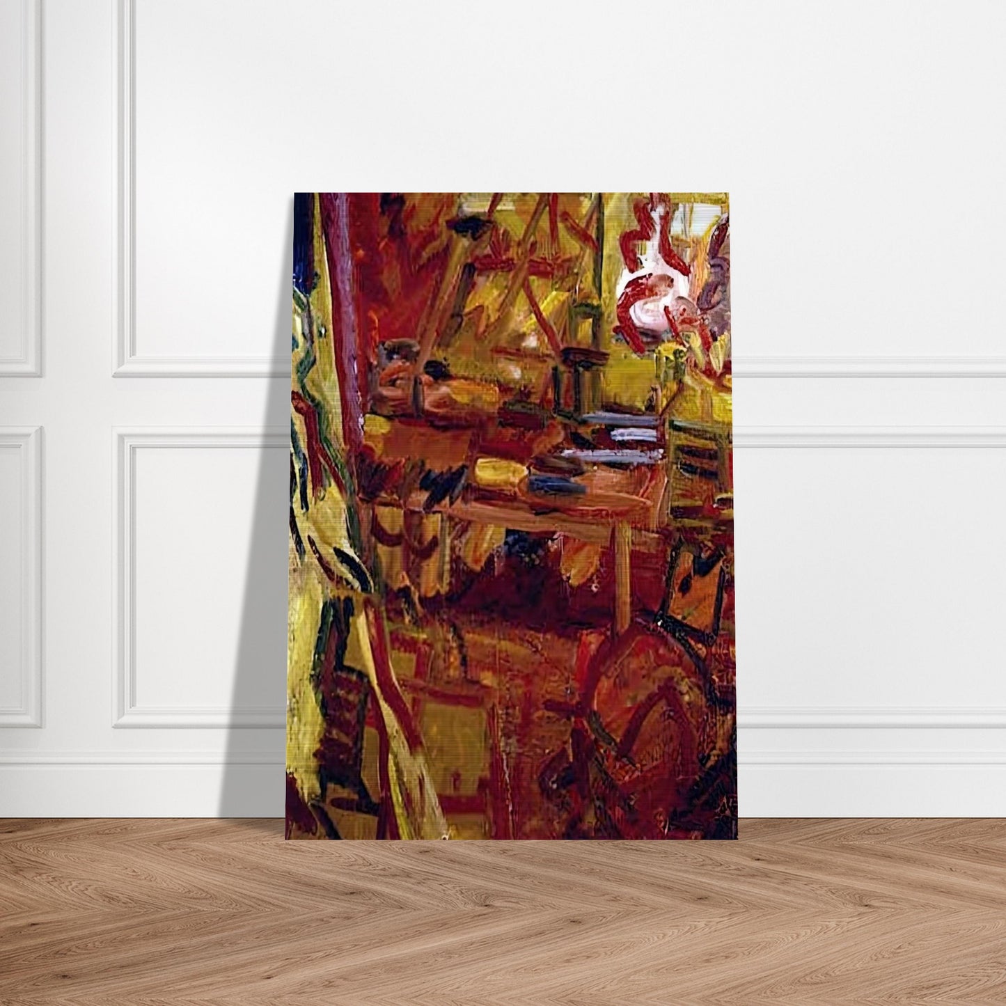 IN THE STUDIO - Frank Auerbach Brushed Aluminum Print - 70x100 cm / 28x40 inches | Frank Auerbach Aluminum Print | Frank Auerbach Prints