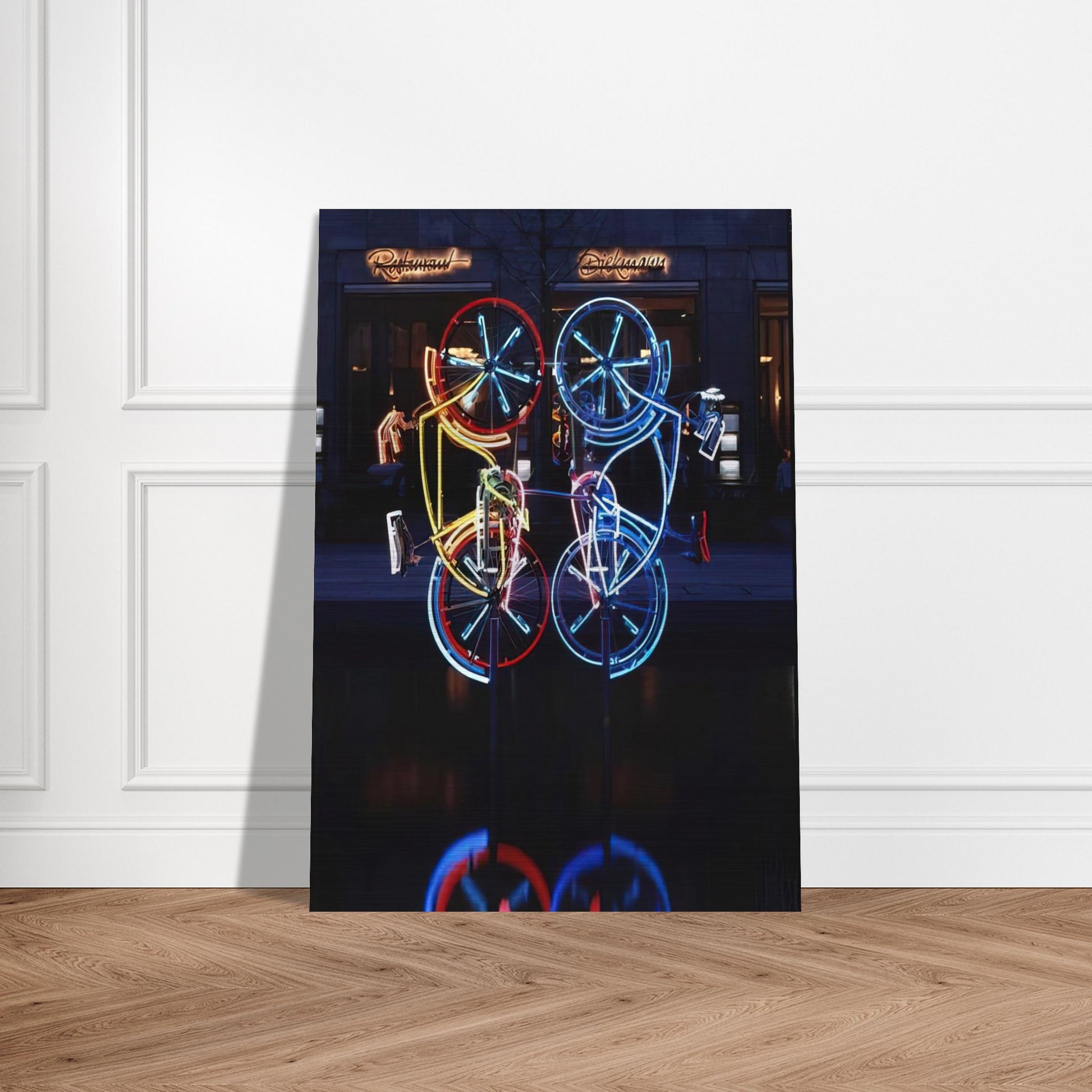 RIDING BIKES 1998 - Robert Rauschenberg Brushed Aluminum Print - 70x100 cm / 28x40 inches | Robert Rauschenberg Aluminum Print | Robert Rauschenberg Prints
