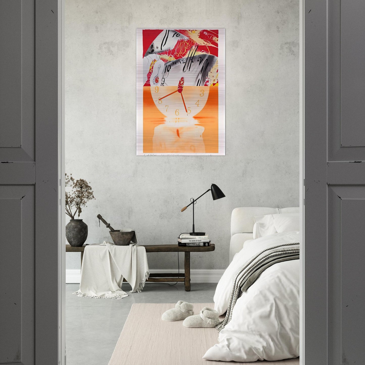 Hole in the Center of the Clock - James Rosenquist Brushed Aluminum Print - 70x100 cm / 28x40 inches | James Rosenquist Aluminum Print | James Rosenquist Prints