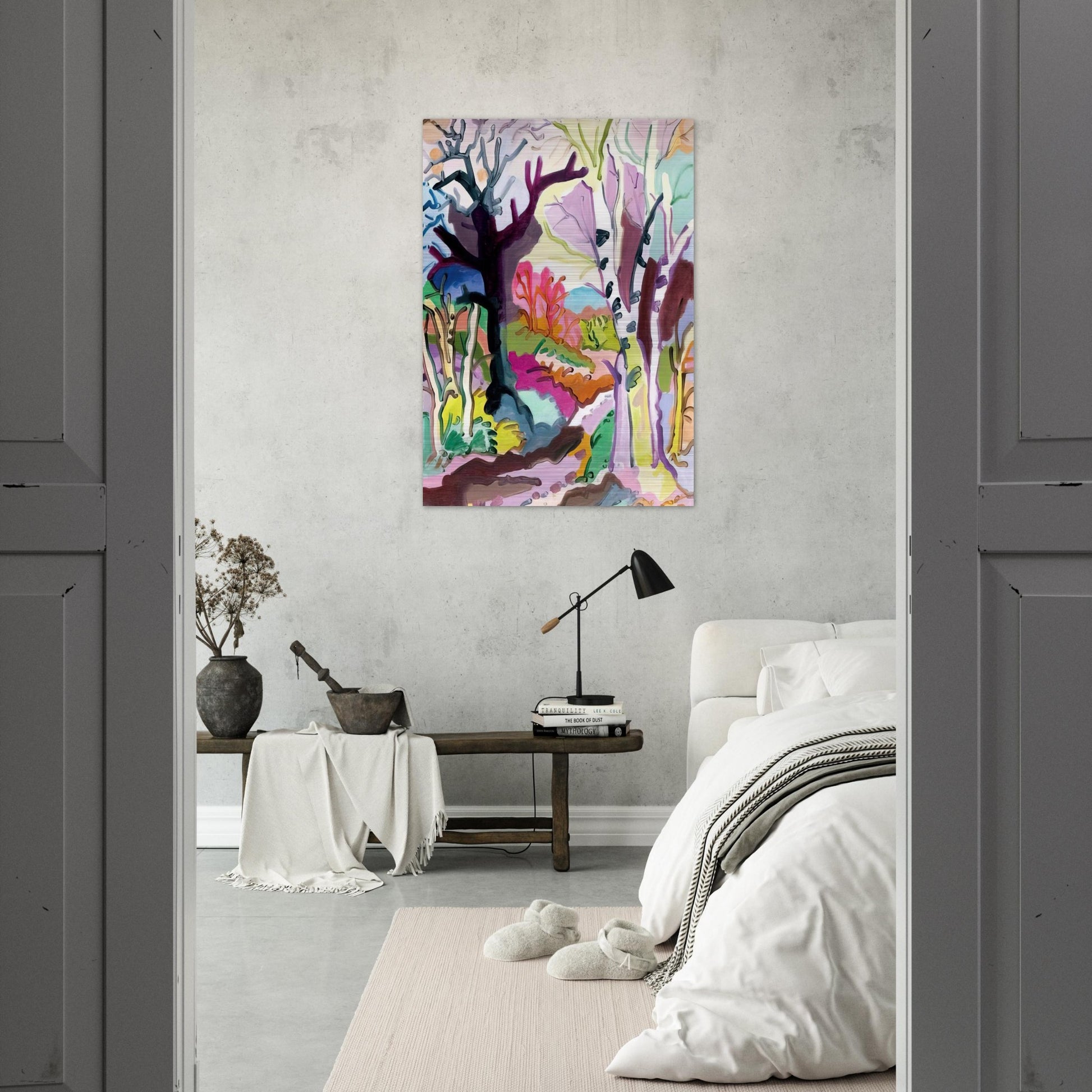 L'hiver dans les bois - 1965 - Charles Lapicque Brushed Aluminum Print - 70x100 cm / 28x40 inches | Charles Lapicque Aluminum Print | Charles Lapicque Prints
