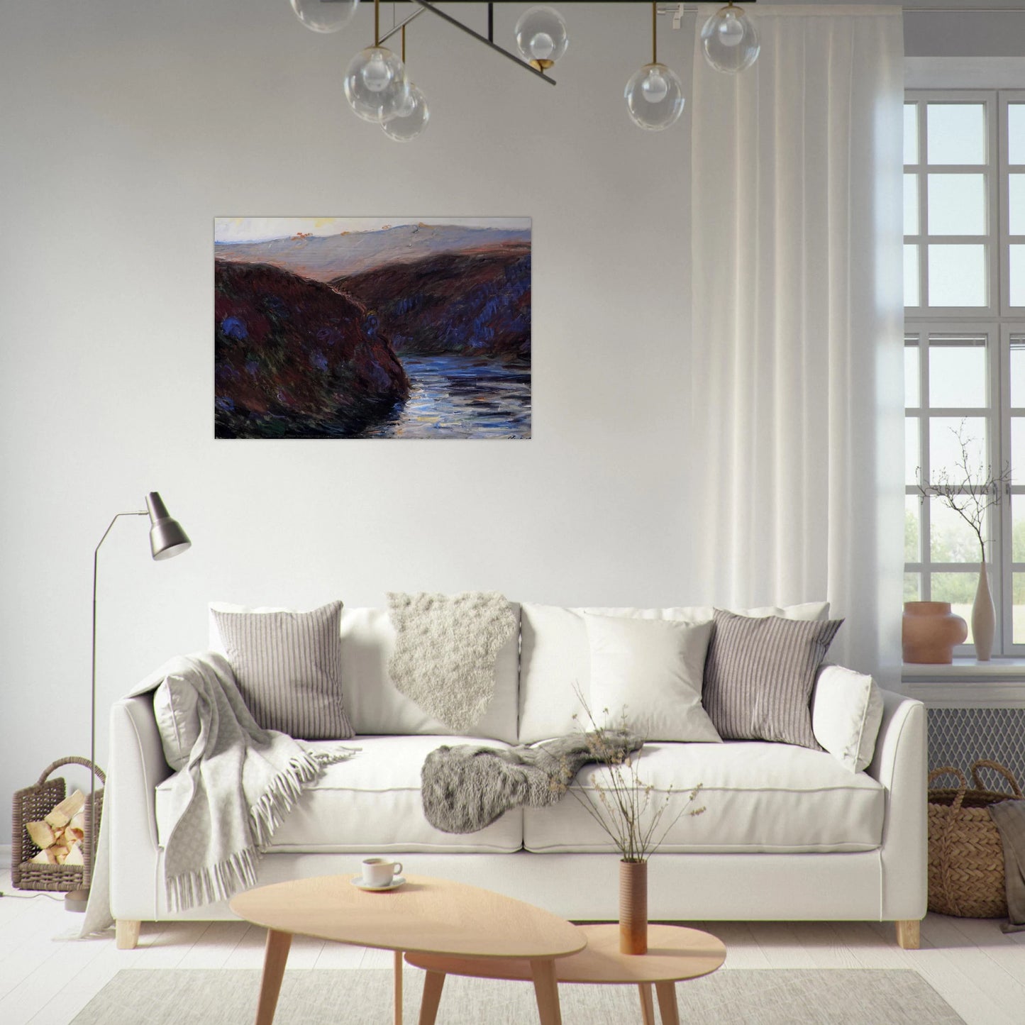 The Creuse Valley, Evening Effect - claude monet Brushed Aluminum Print - 70x100 cm / 28x40 inches | claude monet Aluminum Print | claude monet Prints