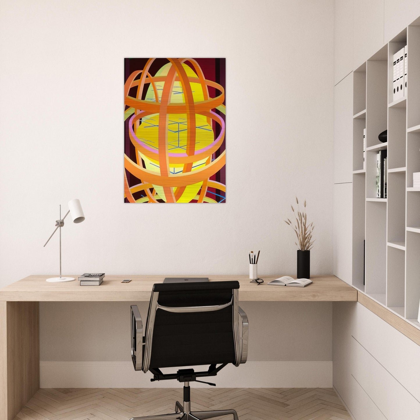 Trajans Edge II - Al Held Brushed Aluminum Print - 70x100 cm / 28x40 inches | Al Held Aluminum Print | Al Held Prints