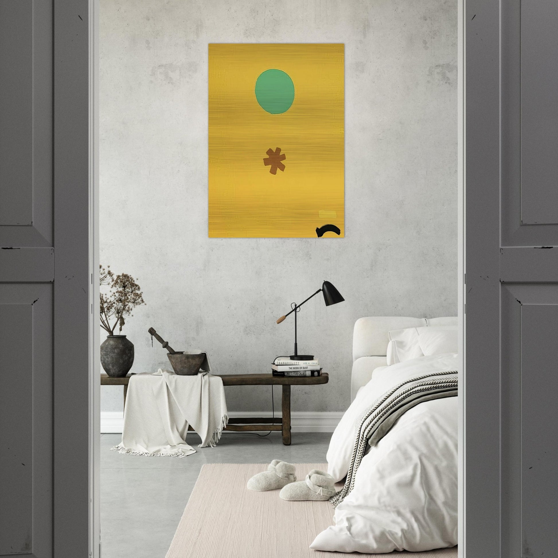Black Note - 1971 - Adolph Gottlieb Brushed Aluminum Print - 70x100 cm / 28x40 inches | Adolph Gottlieb Aluminum Print | Adolph Gottlieb Prints