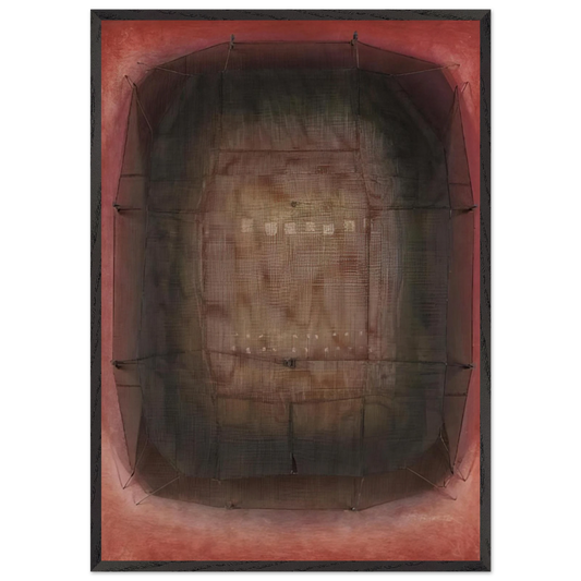 Espejo Purpura - Art Informel - Manuel Rivera 70x100 cm / 28x40 inches Framed Art Print – Black Wooden Frame