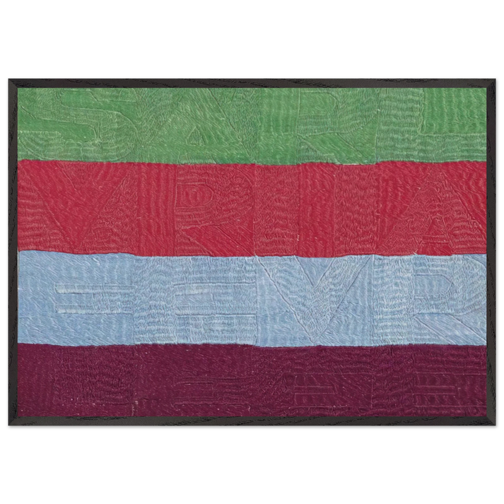 SVELARE E RIVELARE 1990 - Alighiero Boetti 70x100 cm / 28x40 inches Framed Art Print – Black Wooden Frame