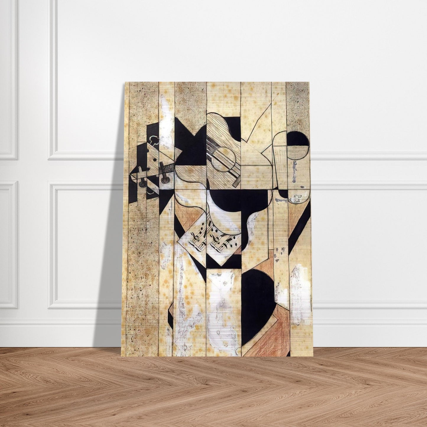 GUITAR AND GLASS 1912 - Juan Gris Brushed Aluminum Print - 70x100 cm / 28x40 inches | Juan Gris Aluminum Print | Juan Gris Prints