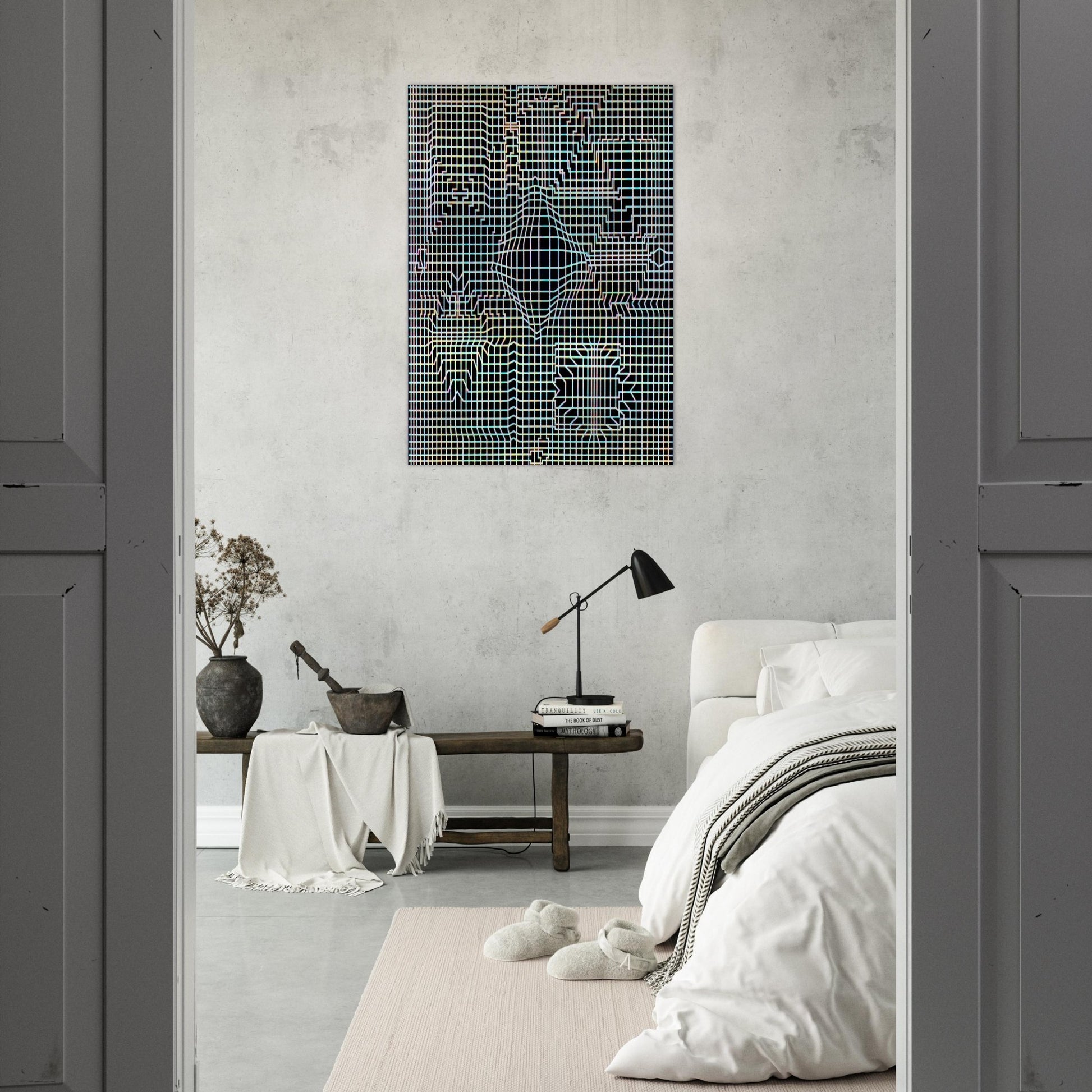 Biadan - 1959 - Victor Vasarely Brushed Aluminum Print - 70x100 cm / 28x40 inches | Victor Vasarely Aluminum Print | Victor Vasarely Prints