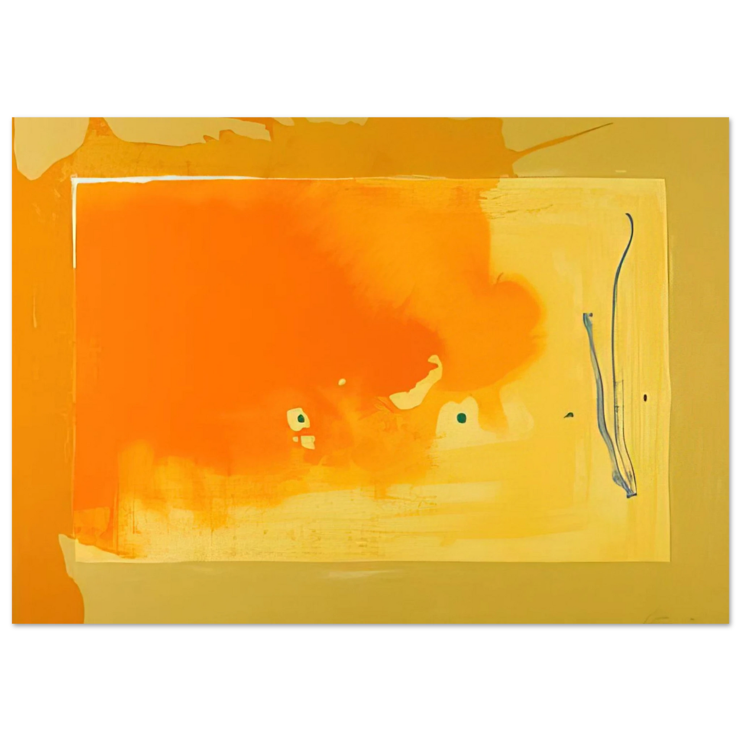 Helen Frankenthaler - Bilbao - 1998 Wall art - A3 (29.7 x 42  cm) - Premium Wooden Framed Poster With Fine Art Paper-canvas - White frame