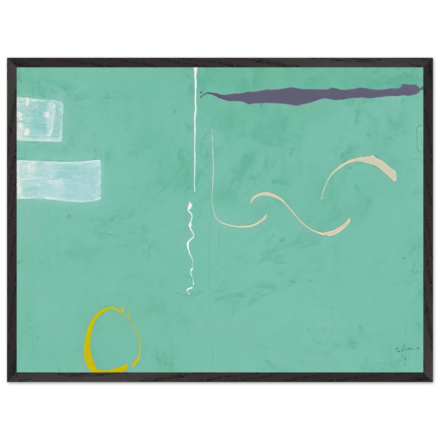 Helen Frankenthaler - Tahiti - 1989 Wall art - 60x80 cm / 24x32 inches - Premium Wooden Framed Poster With Fine Art Paper-canvas - Wood frame