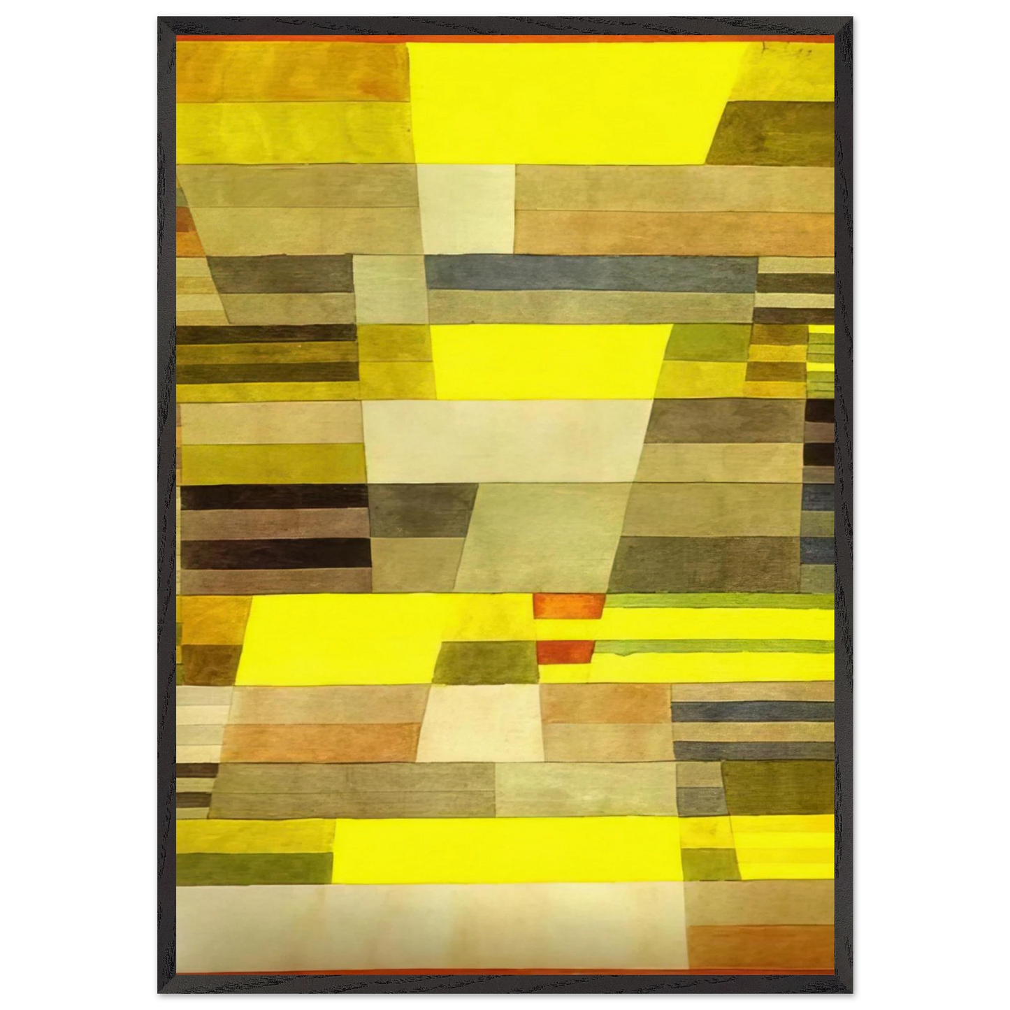 MONUMENT 1929 - Paul Klee 70x100 cm / 28x40 inches Framed Art Print – Black Wooden Frame