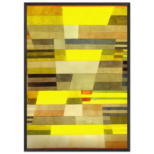 MONUMENT 1929 - Paul Klee 70x100 cm / 28x40 inches Framed Art Print – Black Wooden Frame