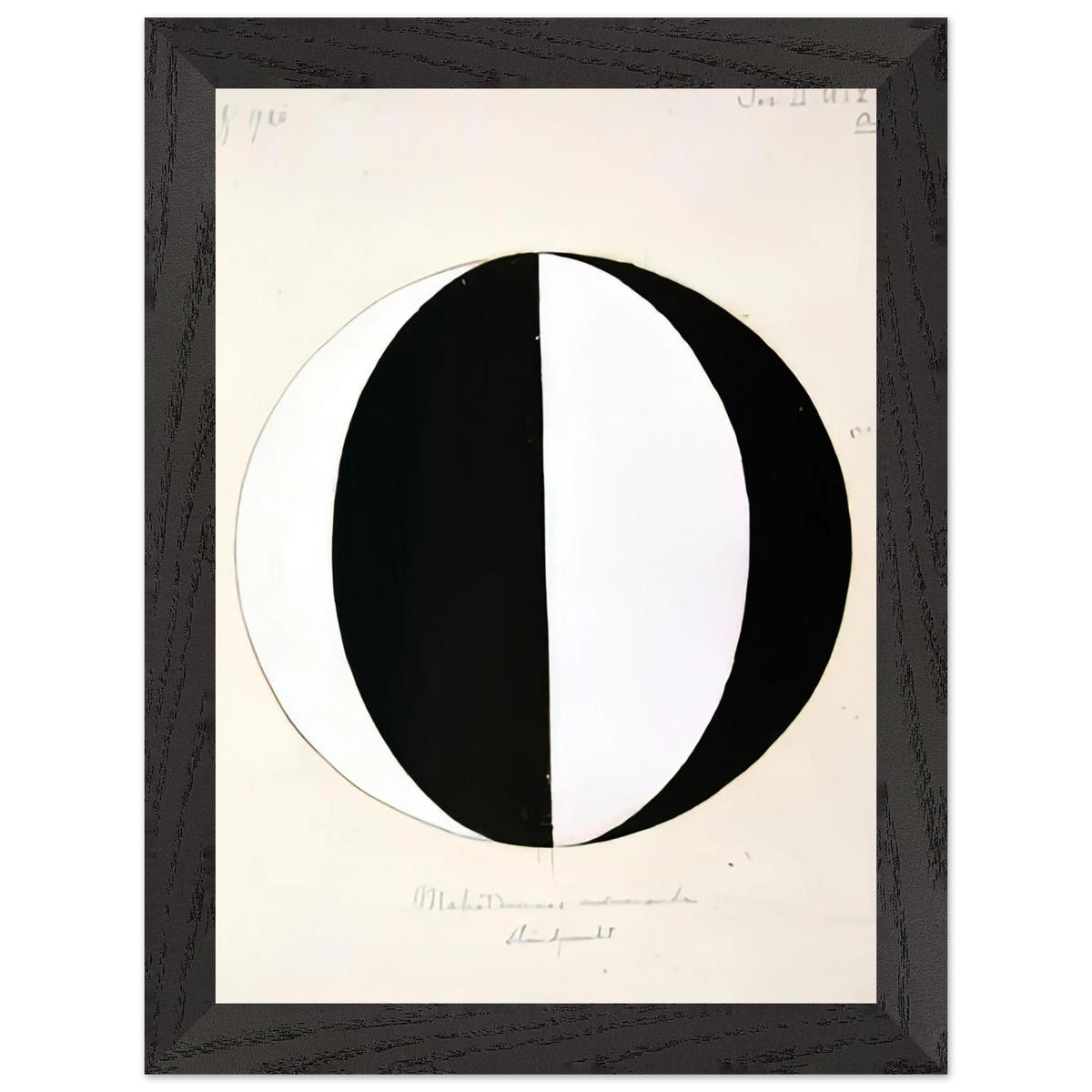 Hilma af Klint - THE MAHATMAS PRESENT STANDING POINT SERIES II NO 2A 1920 Wall art - 21x29.7 cm / 8x12" - Fine Art Poster-canvas - -