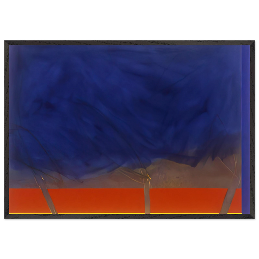 All Night - 1989 - Ronnie Landfield 70x100 cm / 28x40 inches Framed Art Print – Black Wooden Frame