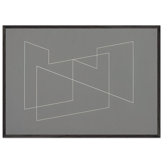 STRUCTURAL INDICATION 1948 - Josef Albers 70x100 cm / 28x40 inches Framed Art Print – Black Wooden Frame