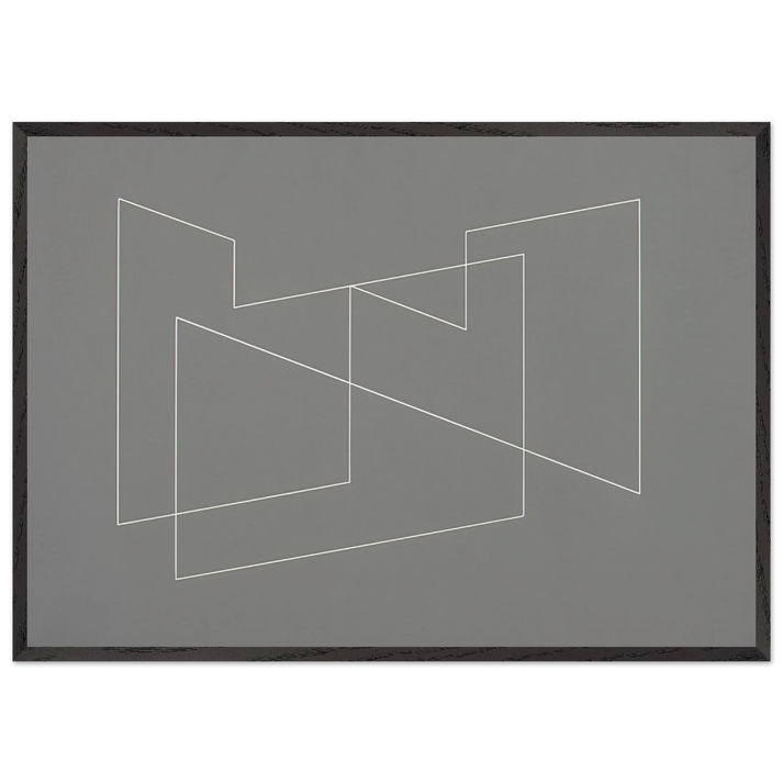 STRUCTURAL INDICATION 1948 - Josef Albers 70x100 cm / 28x40 inches Framed Art Print – Black Wooden Frame