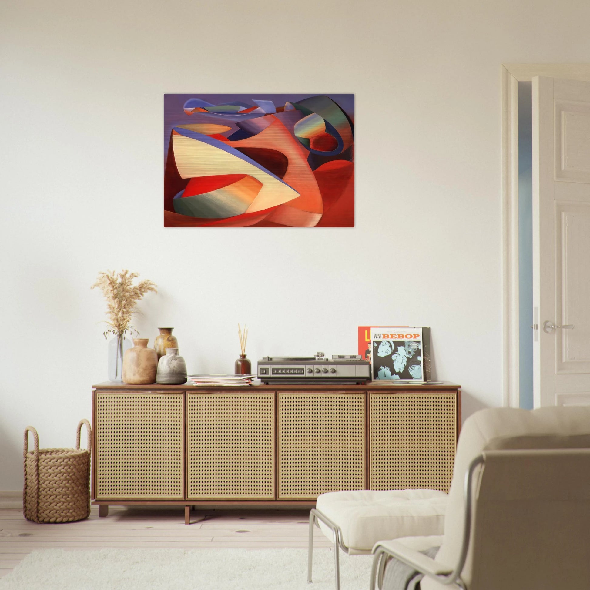 Lutte as Ciel - 1937 - John Ferren Brushed Aluminum Print - 70x100 cm / 28x40 inches | John Ferren Aluminum Print | John Ferren Prints