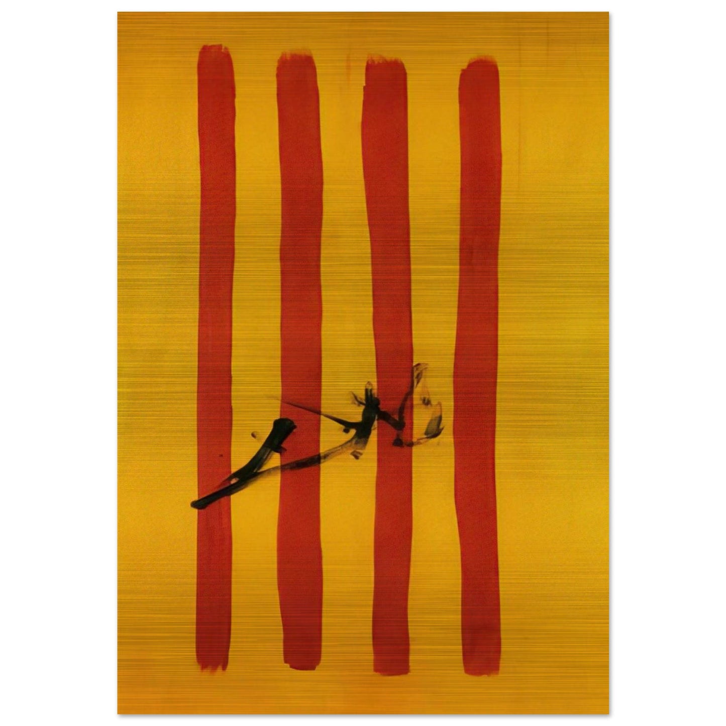 THE DALINIAN SENYERA CATALONIAN NATIONAL FLAG - Salvador Dali Brushed Aluminum Print - 70x100 cm / 28x40 inches | Salvador Dali Aluminum Print | Salvador Dali Prints