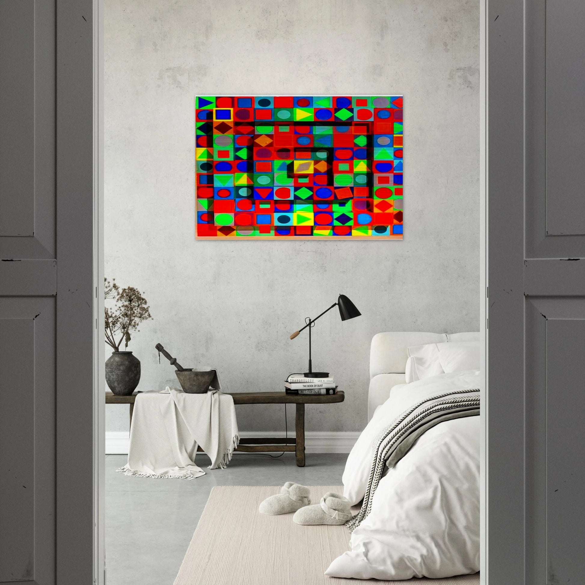 Folklore - 1963 - Victor Vasarely Brushed Aluminum Print - 70x100 cm / 28x40 inches | Victor Vasarely Aluminum Print | Victor Vasarely Prints