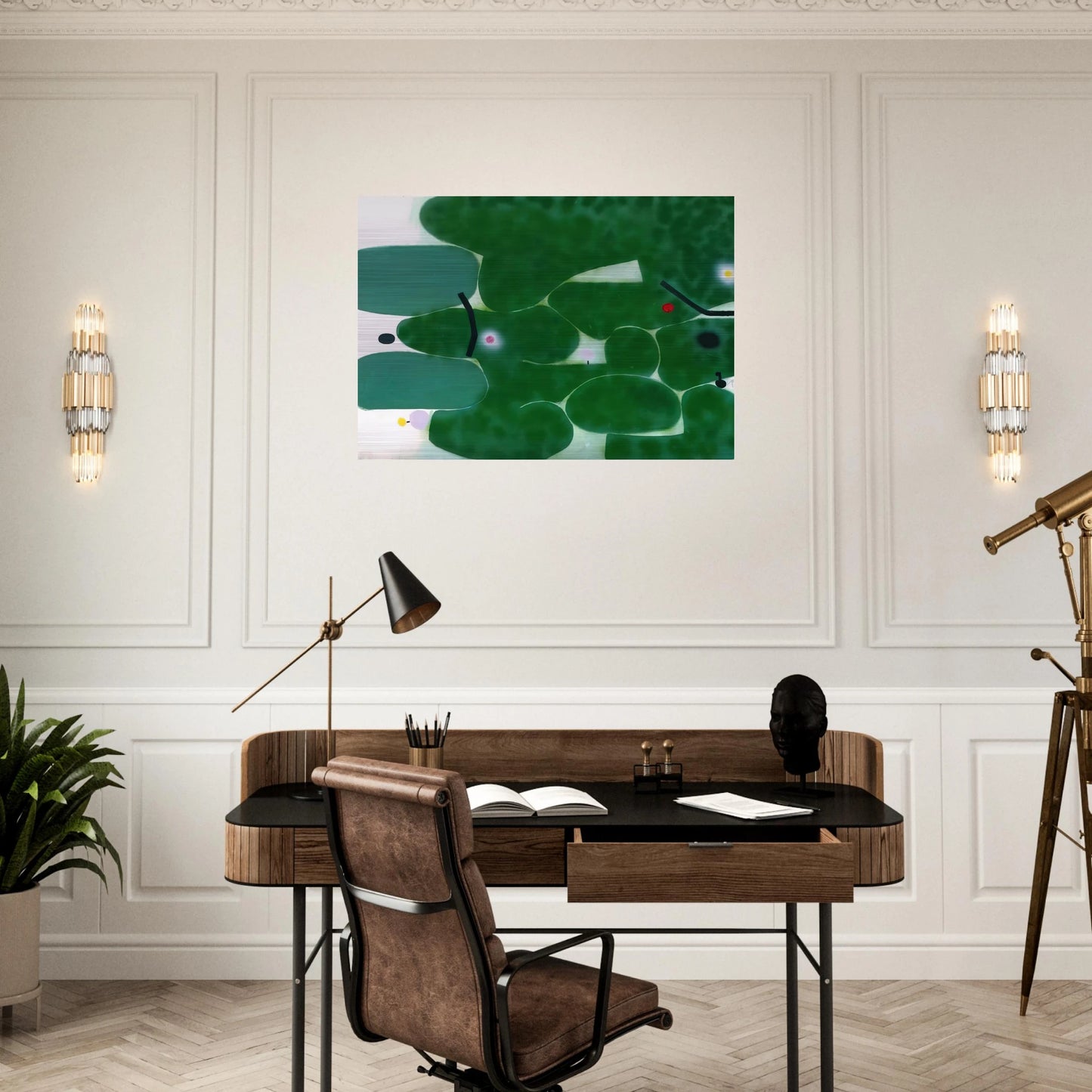 The Green Earth - 1980 - Victor Pasmore Brushed Aluminum Print - 70x100 cm / 28x40 inches | Victor Pasmore Aluminum Print | Victor Pasmore Prints