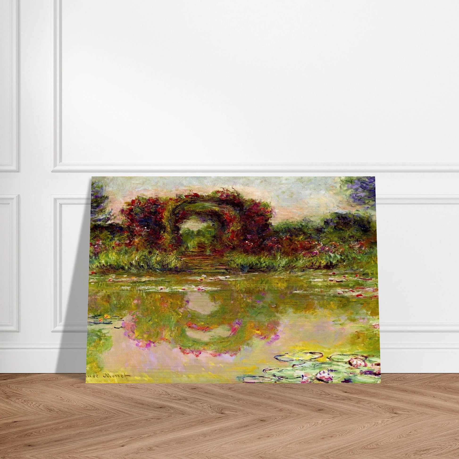 Rose Arches at Giverny - claude monet Brushed Aluminum Print - 70x100 cm / 28x40 inches | claude monet Aluminum Print | claude monet Prints