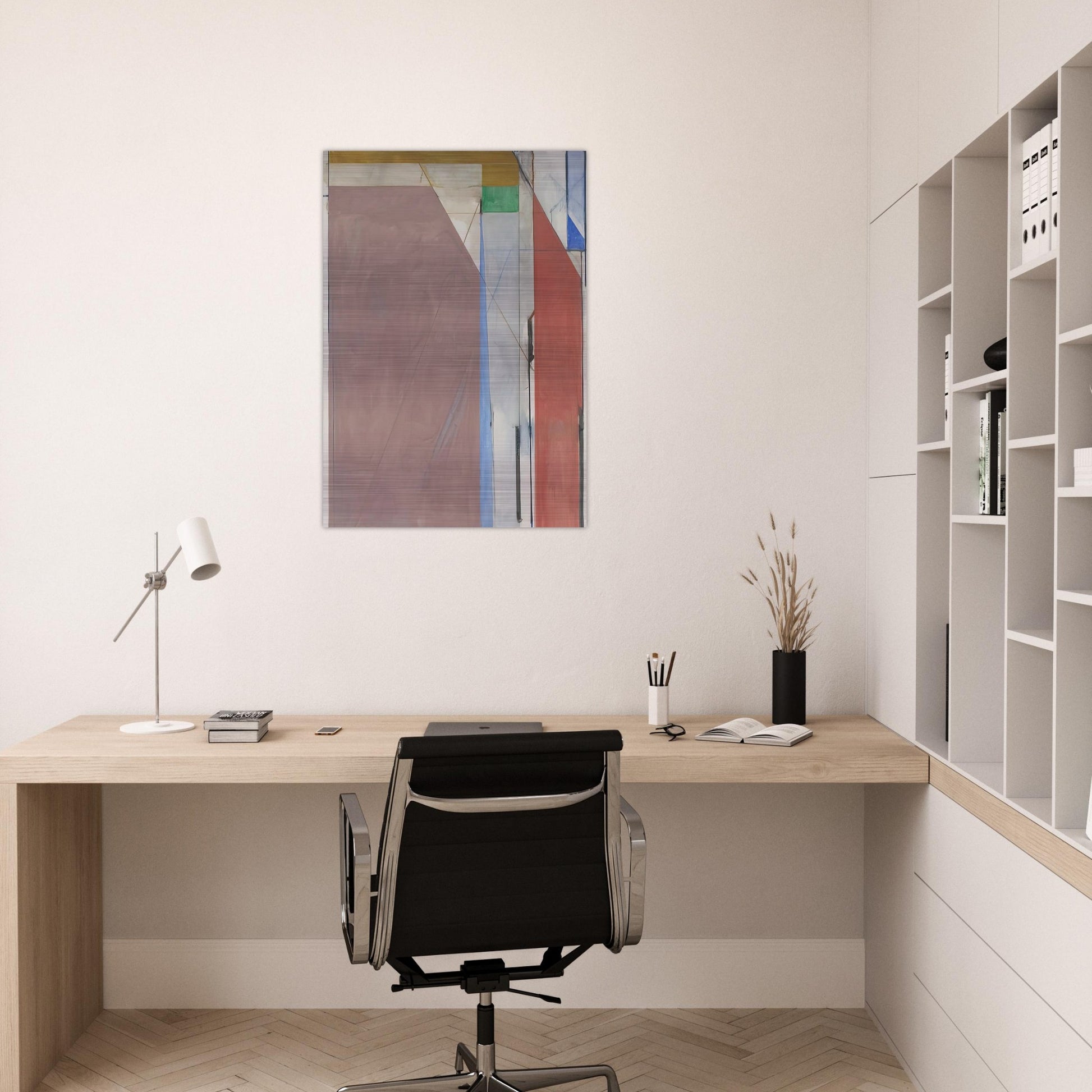 Ocean Park #70 - Richard Diebenkorn Brushed Aluminum Print - 70x100 cm / 28x40 inches | Richard Diebenkorn Aluminum Print | Richard Diebenkorn Prints