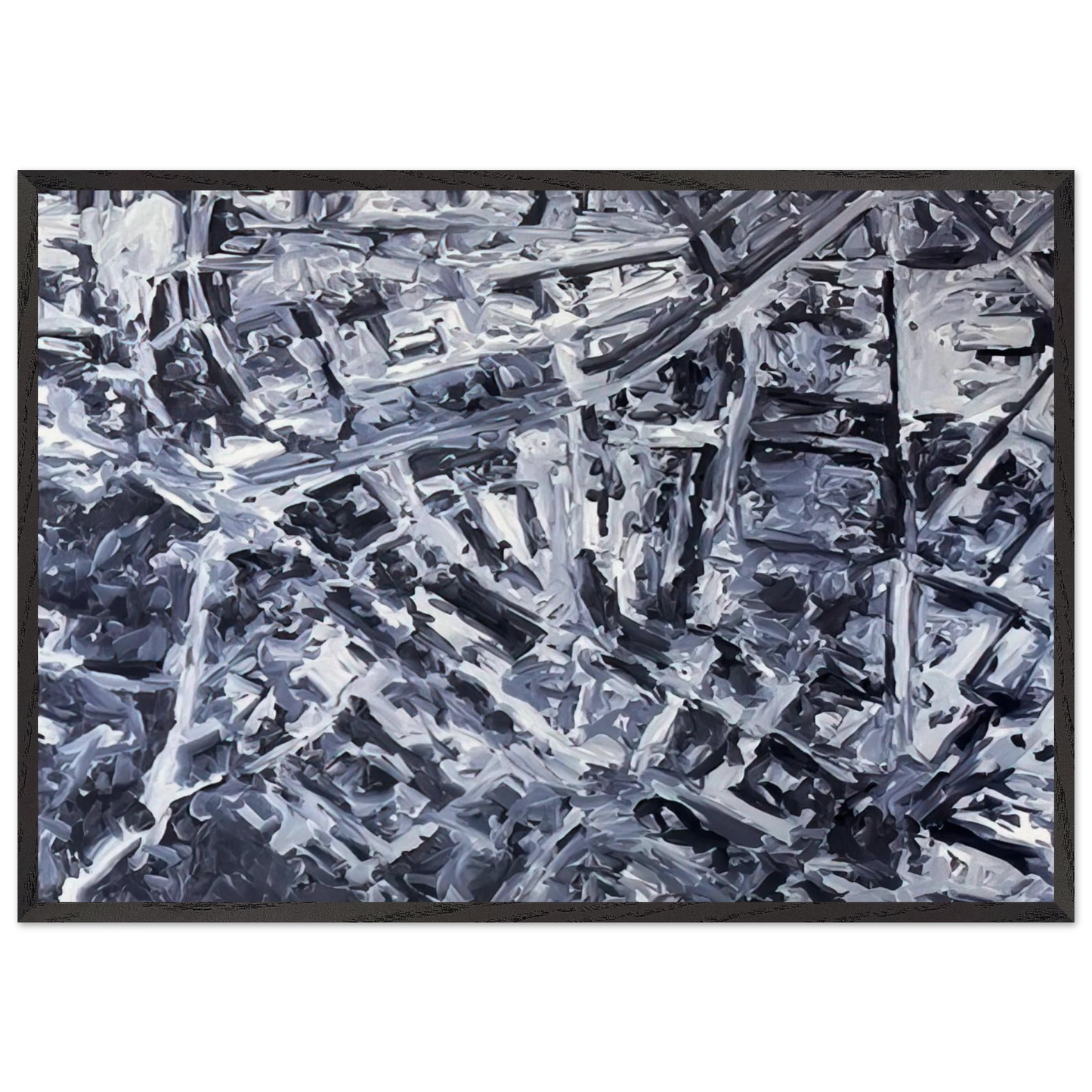 TOWNSCAPE PL 1970 0 - Gerhard Richter 70x100 cm / 28x40 inches Framed Art Print – Black Wooden Frame