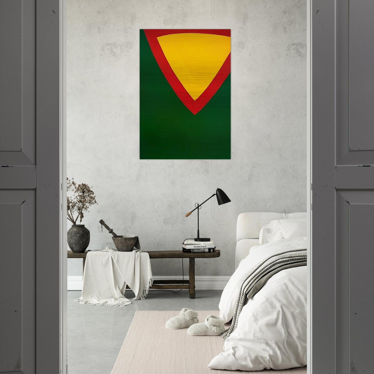 Purple Triangle - Al Held Brushed Aluminum Print - 70x100 cm / 28x40 inches | Al Held Aluminum Print | Al Held Prints