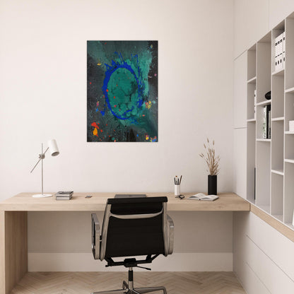 Jade Buddha 23.07.08 - 2008 - John Hoyland Brushed Aluminum Print - 70x100 cm / 28x40 inches | John Hoyland Aluminum Print | John Hoyland Prints