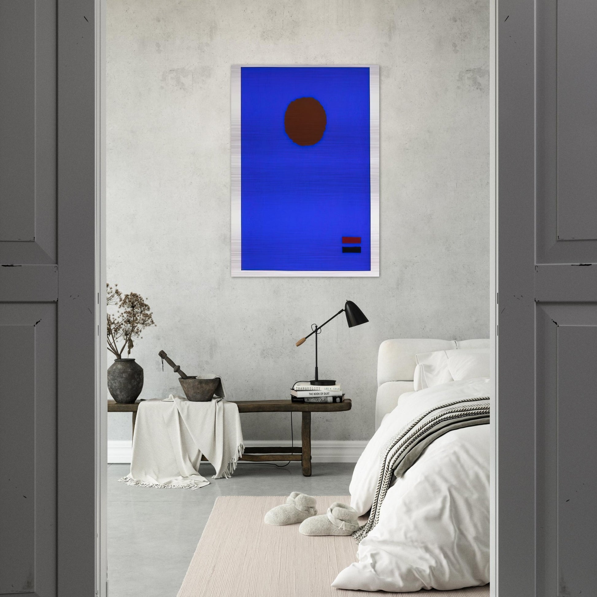 Blue Night - 1970 - Adolph Gottlieb Brushed Aluminum Print - 70x100 cm / 28x40 inches | Adolph Gottlieb Aluminum Print | Adolph Gottlieb Prints