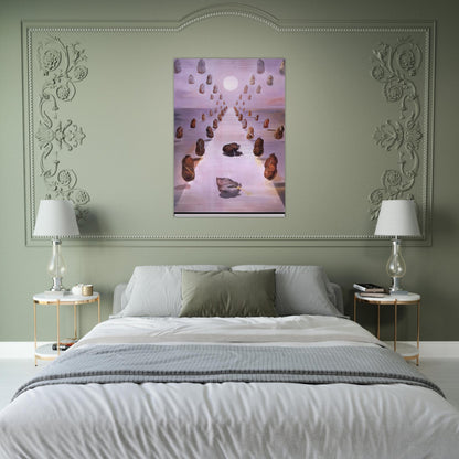 THE PATH OF ENIGMA - Salvador Dali Brushed Aluminum Print - 70x100 cm / 28x40 inches | Salvador Dali Aluminum Print | Salvador Dali Prints