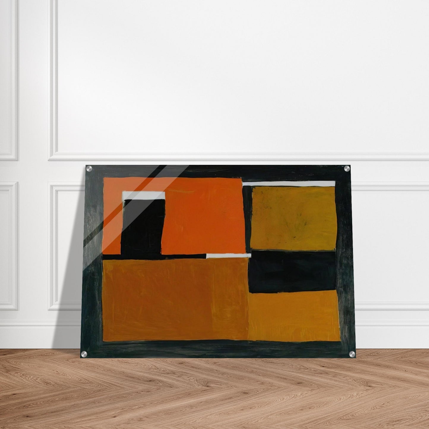 Orange, Black and White Composition - 1953 - William Scott Acrylic Print - 70x100 cm / 28x40″ inches