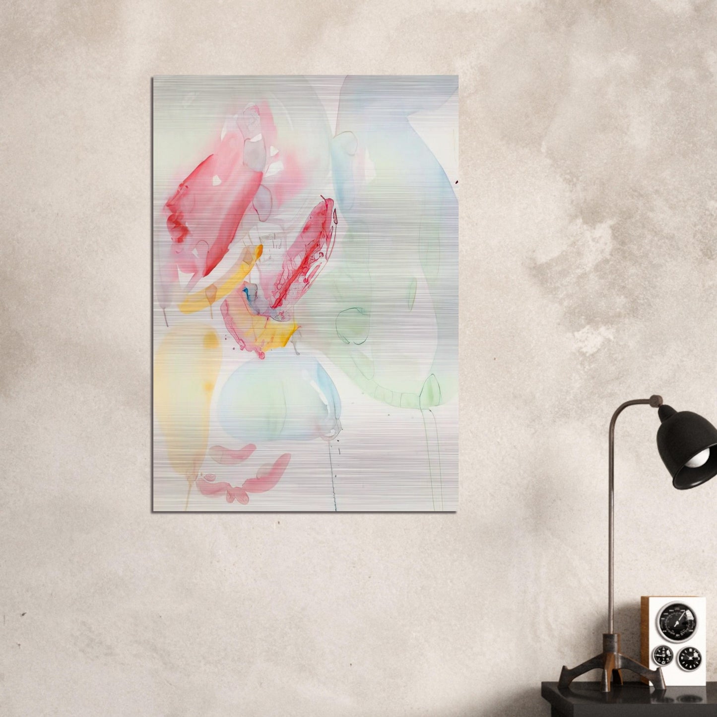 Sketch - Sam Francis Brushed Aluminum Print - 70x100 cm / 28x40 inches | Sam Francis Aluminum Print | Sam Francis Prints