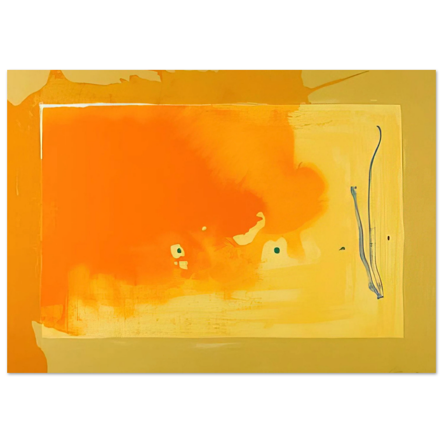 Helen Frankenthaler - Bilbao - 1998 Wall art - 40x50 cm / 16x20 inches - Premium Wooden Framed Poster With Fine Art Paper-canvas - White frame