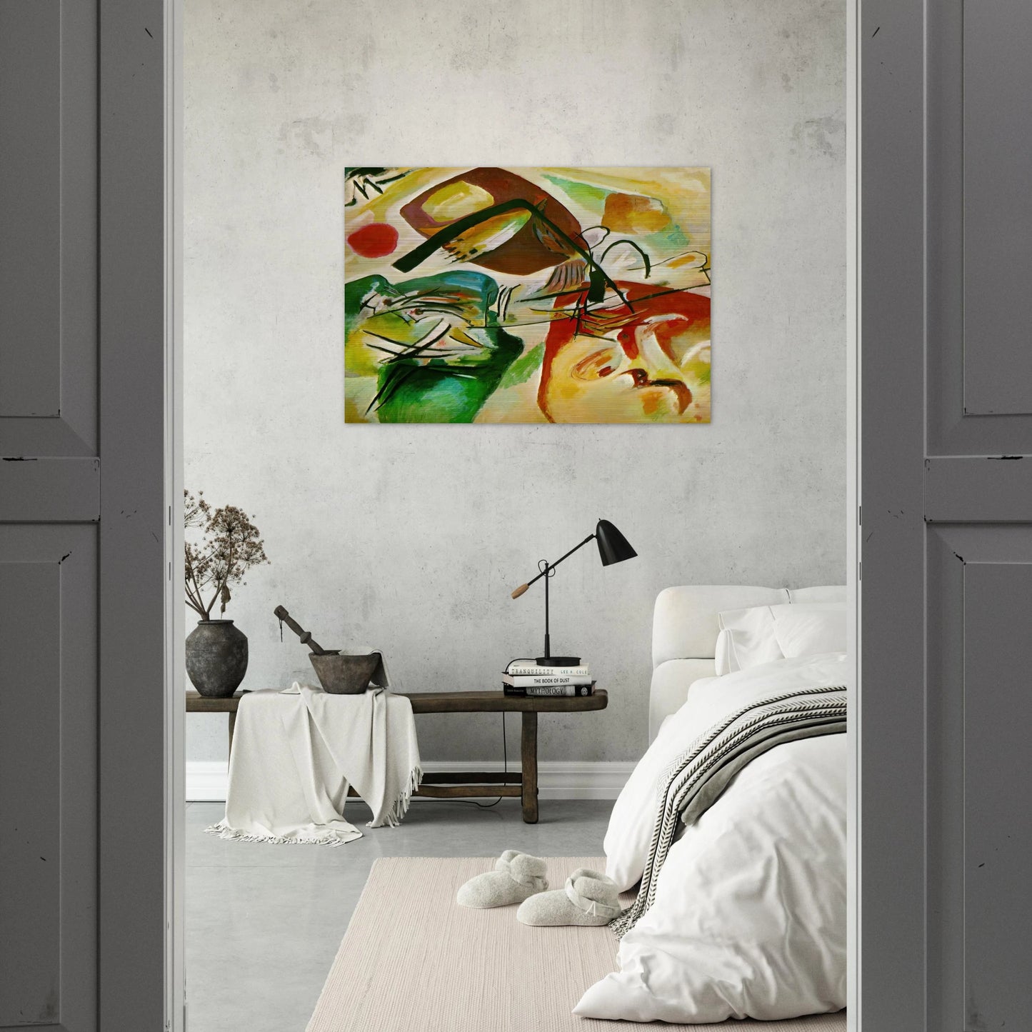 PICTURE WITH A BLACK ARCH 1912 - Wassily Kandinsky Brushed Aluminum Print - 70x100 cm / 28x40 inches | Wassily Kandinsky Aluminum Print | Wassily Kandinsky Prints