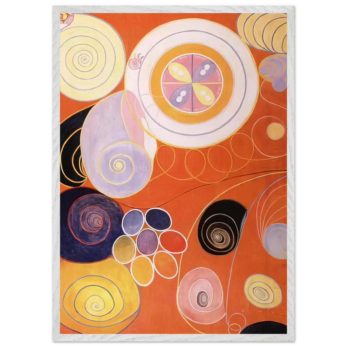 Hilma af Klint - THEY TENS MAINSTAY IV 1907 Wall art - 13x18 cm / 5x7 inches - Premium Wooden Framed Poster With Fine Art Paper - Black frame