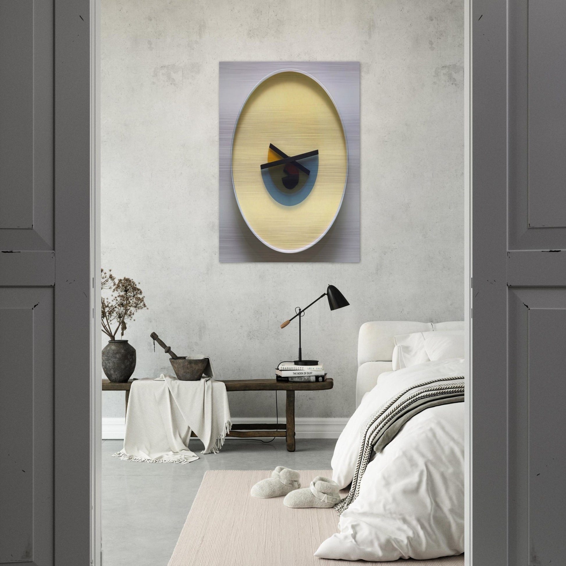 L'Ora X Clock - 1945 - Bruno Munari Brushed Aluminum Print - 70x100 cm / 28x40 inches | Bruno Munari Aluminum Print | Bruno Munari Prints