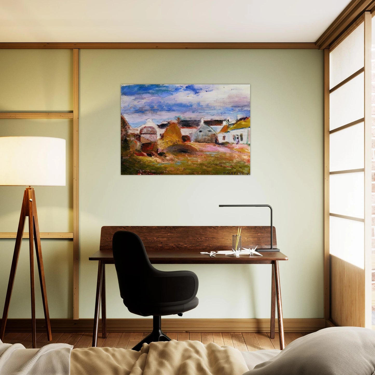 FARMYARD IN BRITTANY 1897 - Henri Matisse Brushed Aluminum Print - 70x100 cm / 28x40 inches | Henri Matisse Aluminum Print | Henri Matisse Prints