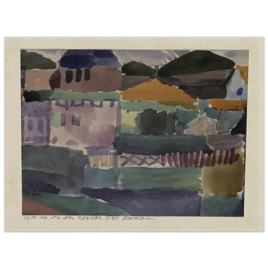 Paul Klee - IN THE HOUSES OF ST GERMAIN 1914  75x100 cm / 30x40inches Fine Art Poster