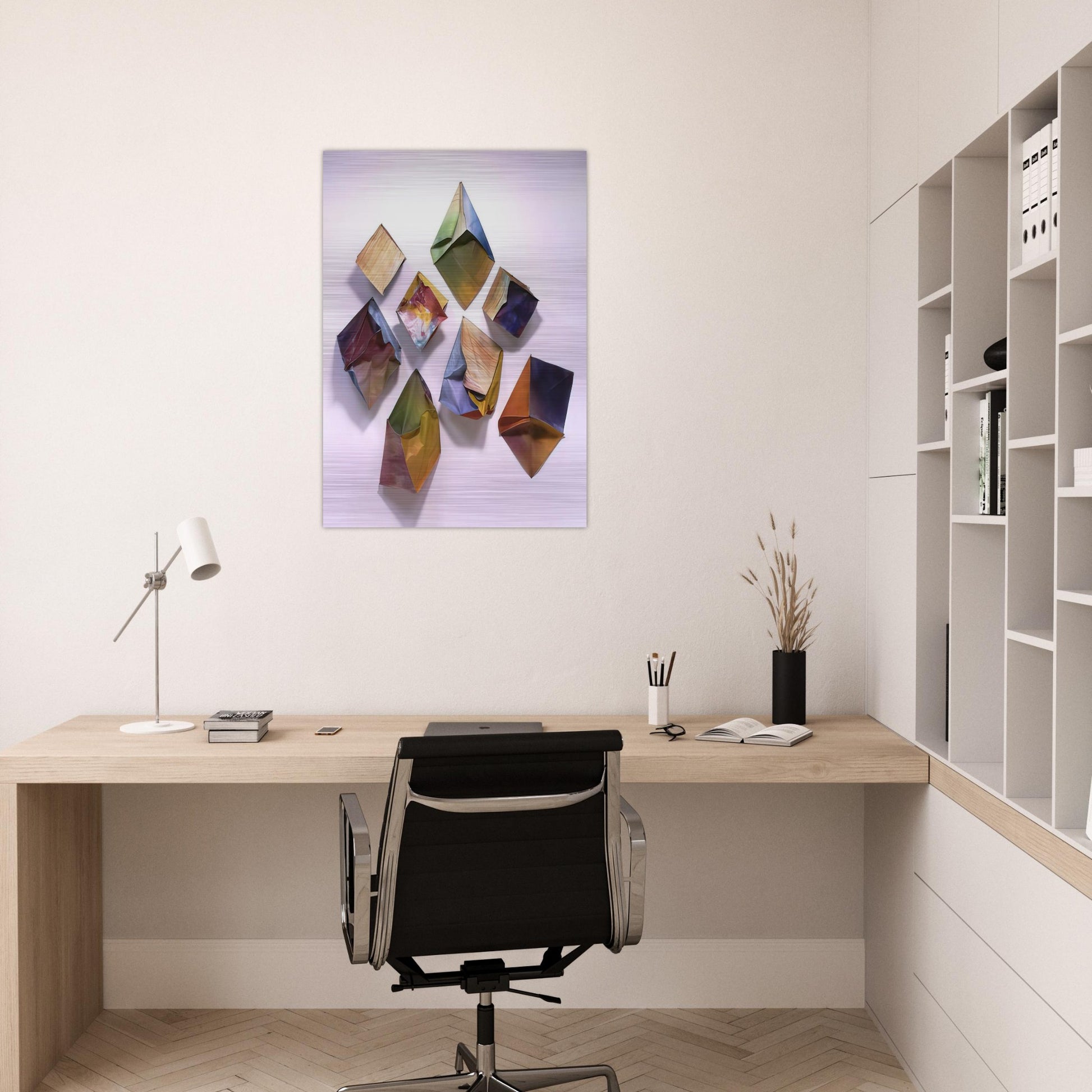 Cubes - Sam Gilliam Brushed Aluminum Print - 70x100 cm / 28x40 inches | Sam Gilliam Aluminum Print | Sam Gilliam Prints