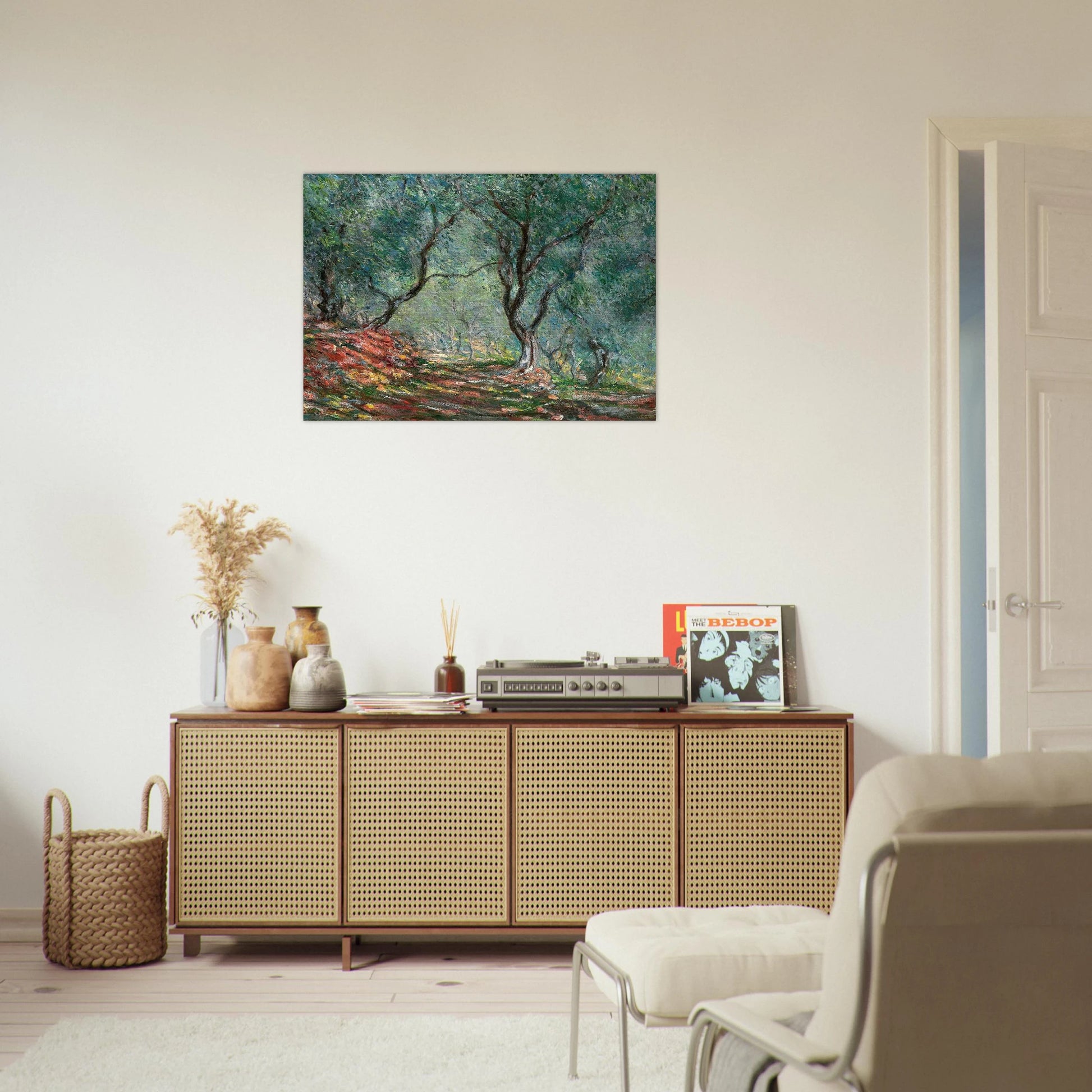 Olive Tree Wood in the Moreno Garden - claude monet Brushed Aluminum Print - 70x100 cm / 28x40 inches | claude monet Aluminum Print | claude monet Prints