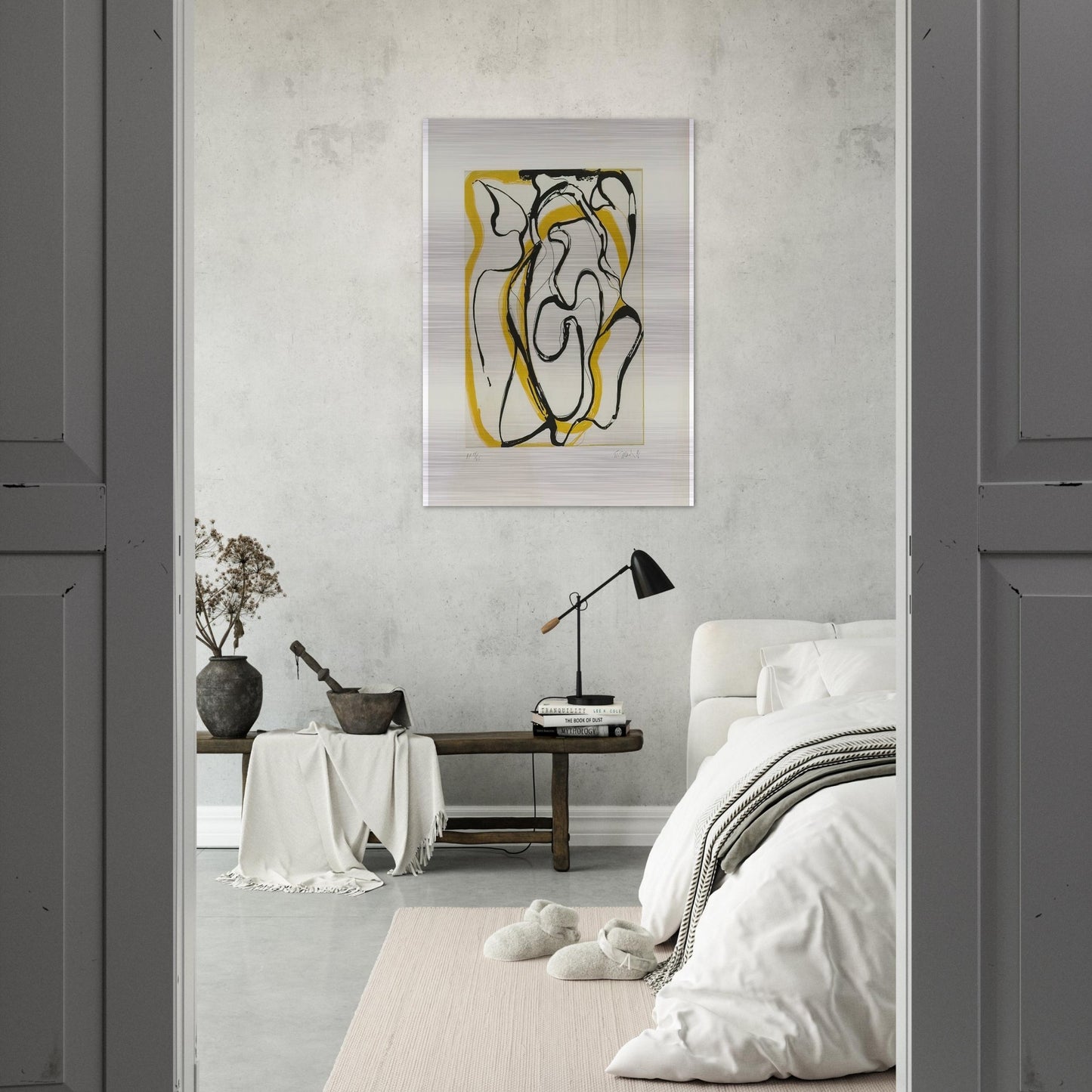 Untitled - Abstract Expressionism - Brice Marden Brushed Aluminum Print - 70x100 cm / 28x40 inches | Brice Marden Aluminum Print | Brice Marden Prints